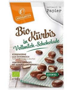 Landgarten Bio Kürbis in Vollmilchschokolade 50g
