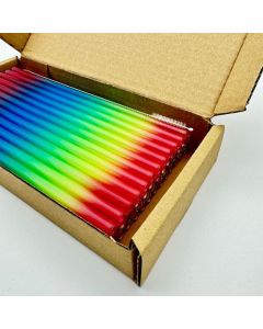 ecotaste - Trinkhalmbox 50er Glas regenbogenfarbig