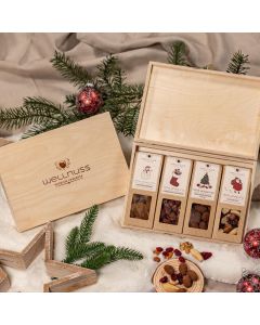 4 Weihnachts-Snacks in der Birkenholzbox
