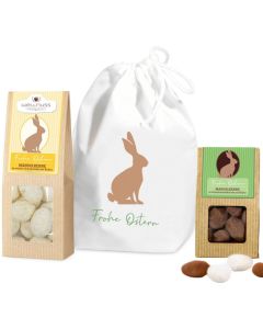 1 Faltschachteln und 1 Mini Faltschachtel im Baumwollsäckchen