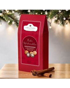 Weihnachts Edition - Haselnusskerne in Vollmilch-Zimt Schokolade in der Maxi-Faltschachtel