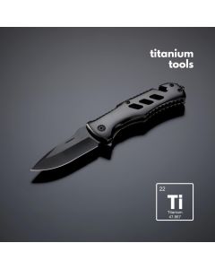Titanbeschichtetes Stahl-Rettungsmesser Optima Mini