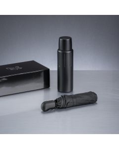 Scandic-Set: Vakuum-Thermoskanne & Automatischer Regenschirm