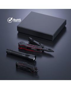 Optima-Set II: Multitool, Taschenmesser und mittlere Taschenlampe