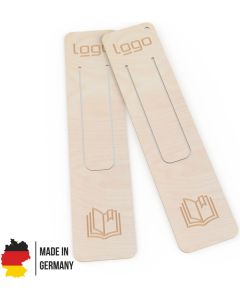 Lesezeichen Bookworm - FSC® Holz - inkl. Lasergravur