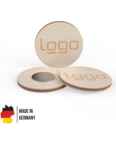 Kühlschrankmagnet rund - FSC® Holz - inkl. Lasergravur