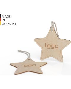 Weihnachtsbaumanhänger Stern - FSC® Holz - inkl. Lasergravur