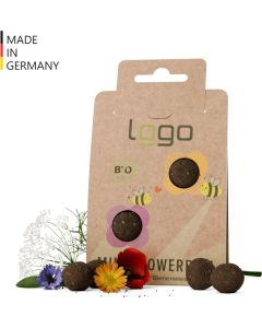 Mini-Seedbomb - Mini-Flower-Ball Bienenwiese - inkl. Digitaldruck