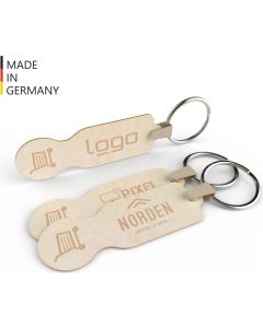 Einkaufswagen-Chip Branch mit Schlüsselanhänger - inkl. Lasergravur