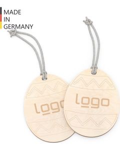Osterschmuck Holzanhänger Osterei - inkl. Lasergravur