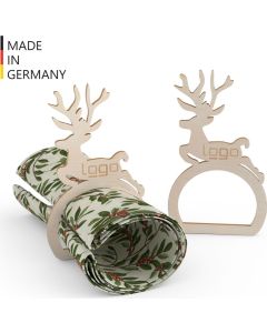 Serviettenring Rentier 4-er Set - FSC® Holz - inkl. Lasergravur