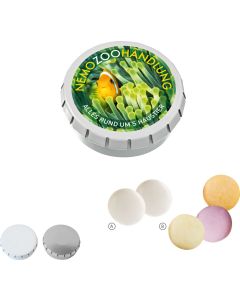 SUPER-MINI-Drück-mich-Dose mit mentos, 22g