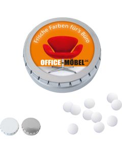 MINI-Drück-mich-Dose mit Pfefferminzpastillen, 50g