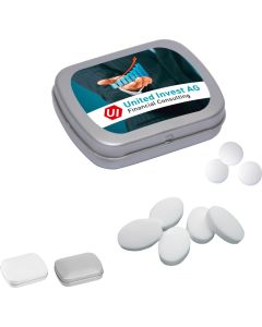 MINI-Klappdose mit Pfefferminzpastillen, 20g