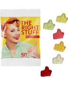 Fruchtgummi Standard 10 g, im kompostierbaren Tütchen