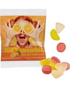 Vegane Exotic-Früchtchen im kompostierbaren Tütchen