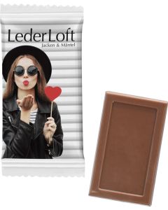 MIDI-Schokoladen-Täfelchen im Papierflowpack