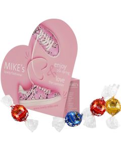 Konturen-Schachtel "Herz" mit Lindor Kugeln