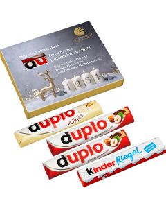 4er "Advent"s-Duplo-Pack (2x Duplo klassisch, 1x Duplo weiß und 1x Kinder Riegel)