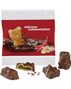 Schoko-Fruchtgummi-Bären im Papiertütchen