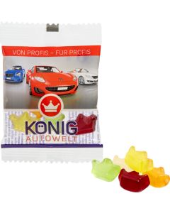 Fruchtgummi individuell 10 g im kompostierbaren Tütchen