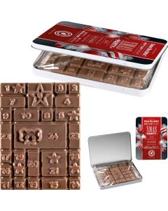 Adventskalender MINI Dekordose - Standard-Adventskalender-Schokoladentafel