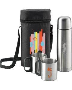 Set Durant aus Edelstahl-Thermoskanne und Becher