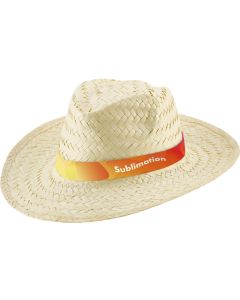 Strohhut aus Naturstroh Edward Rib