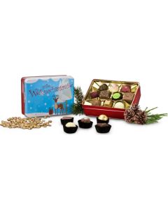 Süße Weihnachtsgrüße - Pralinendose mit 125 g