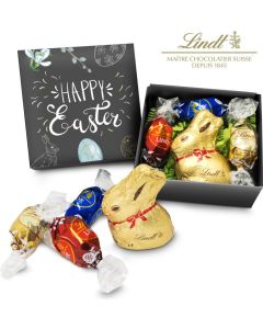 Lindt Osternest - Goldhase und 3 Lindor Mini-Eier, auch in individueller Schachtel