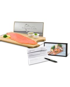 Lachs-Gutschein in Holzbox: Feinschmecker