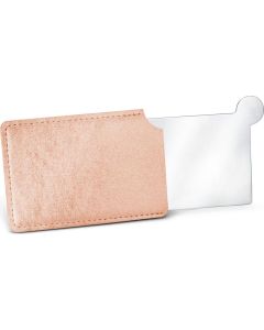 Taschenspiegel aus Edelstahl, im Etui
