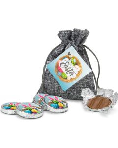 Präsenteset: Oster-Schokotaler im Säckchen