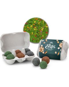 Bienenweide im Oster-Eierkarton - Design nach Wahl