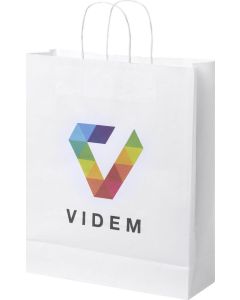 Kraftpapiertasche 80-90 g/m² mit gedrehten Griffen – groß