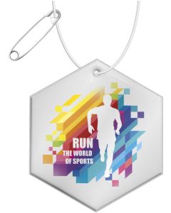 RFX™ H-12 sechseckiger, leichter, reflektierender PVC-Anhänger