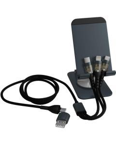 SCX.design O32 faltbare Telefonladestation mit 3in1 Ladekabel