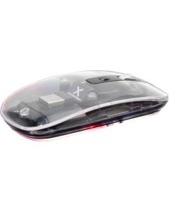 SCX.design O24 transparente Wireless multimode 2.4 Ghz Bluetooth® Maus mit Leuchtlogo