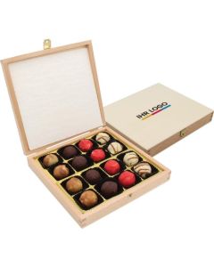 Pralinenholzbox - inkl. Werbedruck