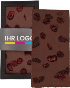 90 g Toppingschokolade Cranberry - inkl. Werbedruck