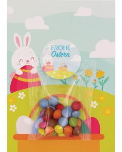 Osterkarte mit Schokolinsen - inkl. Werbedruck