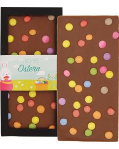 Schokolade Ostertafel mit Schokolinsen - inkl. Werbedruck