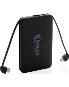 5.000 mAh Powerbank mit integriertem Kabel