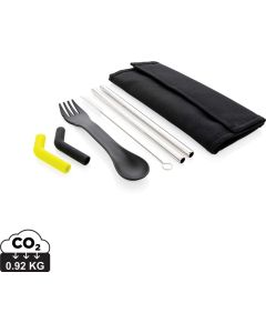 Tierra 2-teiliges Trinkhalm- und Besteckset