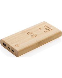 8.000mAh Bambus-Wireless-Powerbank