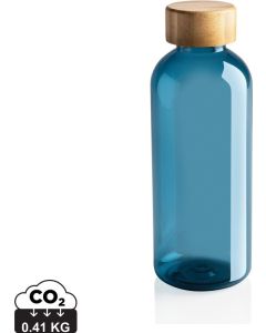 GRS rPET Flasche mit Bambus-Deckel