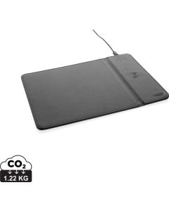 Swiss Peak RCS recyceltes 10W Wireless-Charging PU Mauspad