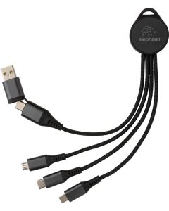 Terra 6-in-1-Ladekabel aus RCS recyceltem Aluminium