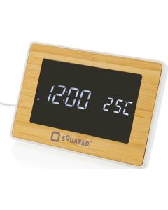 Utah LED-Uhr aus RCS rKunststoff & Bambus