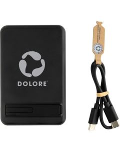 Zen 5000 mAh 5W magnetische Bambus-Powerbank aus RCS rPlastik